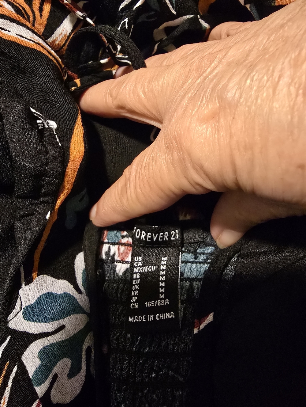 Forever 21 Floral Black Midi Slip Dress with Spaghetti Straps M - Picture 2 of 5